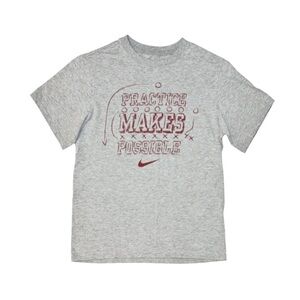 NIKE Boy's Grey Short Sleeve Shirt Medium